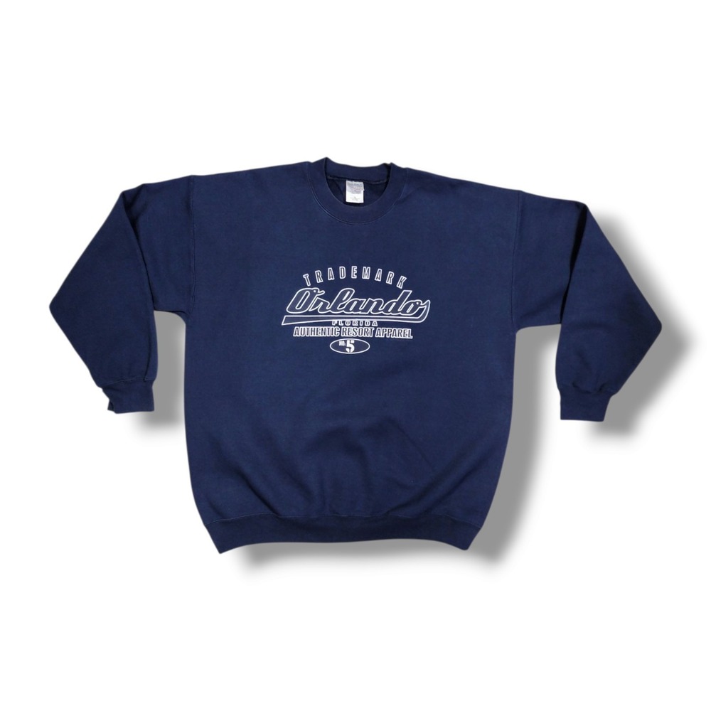 Vintage Orlando Florida Authentic Resort Apparel No.5 Navy Sweatshirt Men's XL